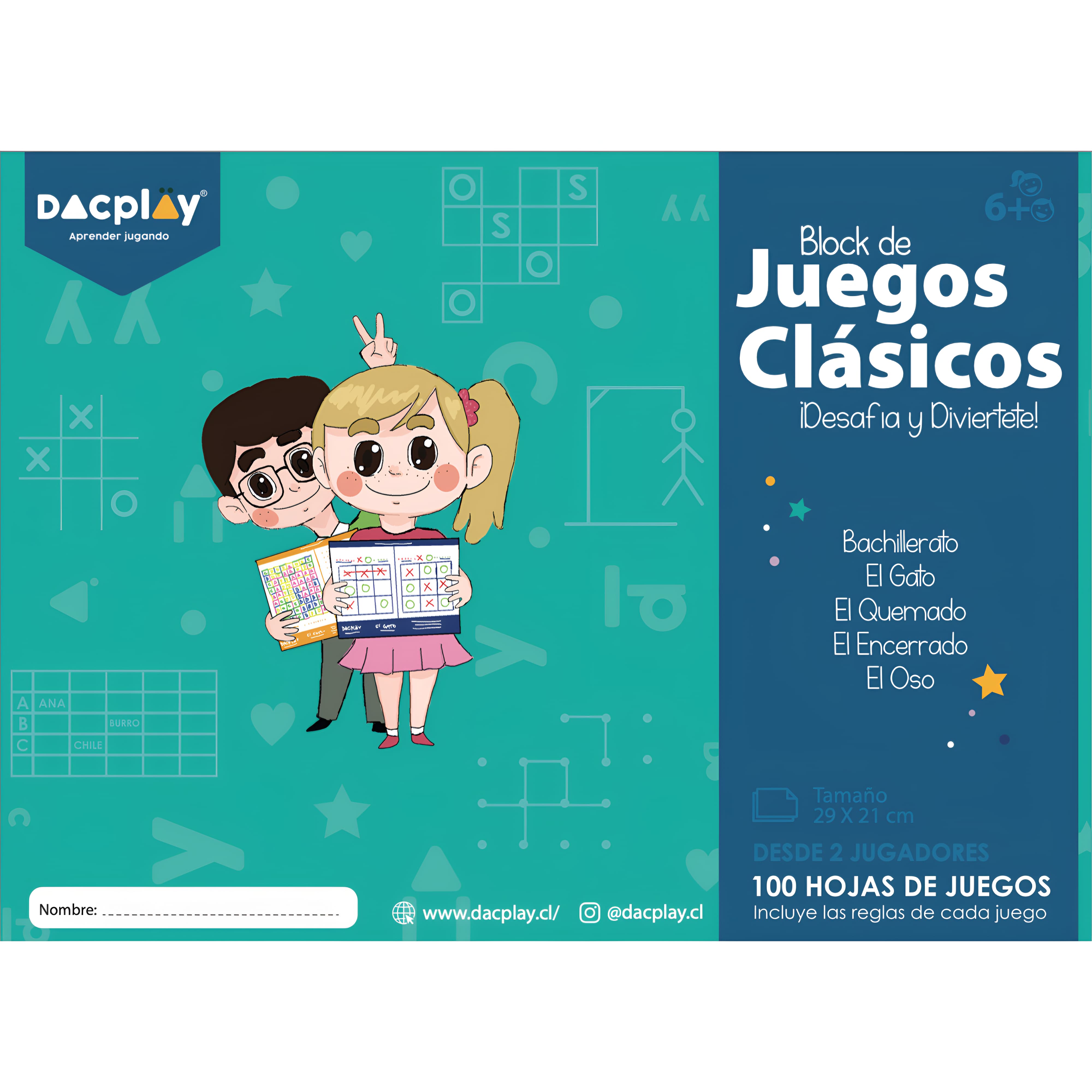 Block de juegos clásicos 100 hojas – Dacplay Chile