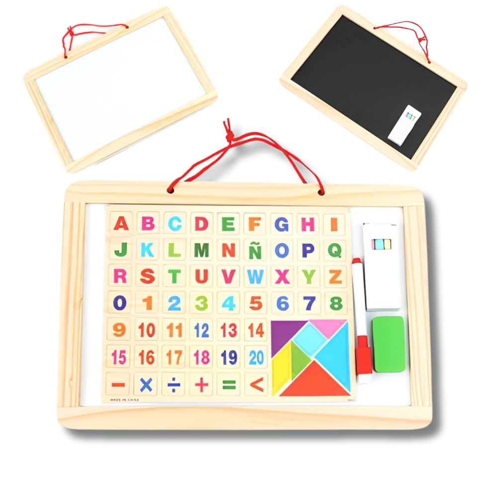 - Pizarra didáctica reversible con letras y números - Dacplay Chile