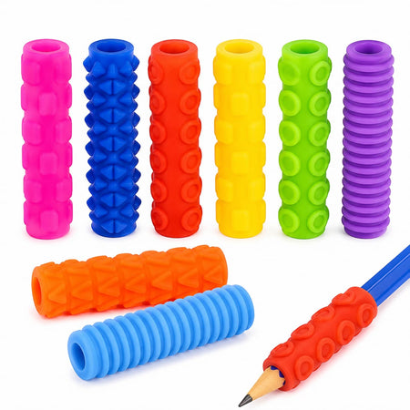 Agarres Fundas Sensoriales para Lápiz - 8 pcs