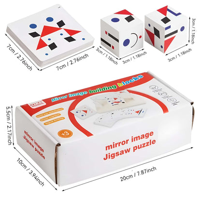 Bloques didácticos de patrones con espejo