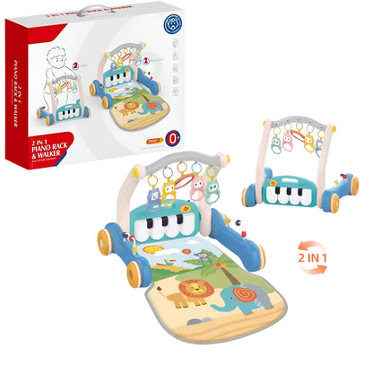 Caminadora Gimnasio para bebé 2 en 1 - azul