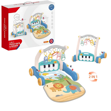 Caminadora Gimnasio para bebé 2 en 1 - azul