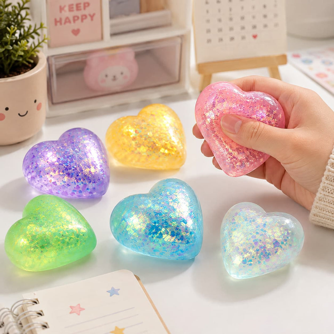 Corazón Squishy Antiestrés de Gel