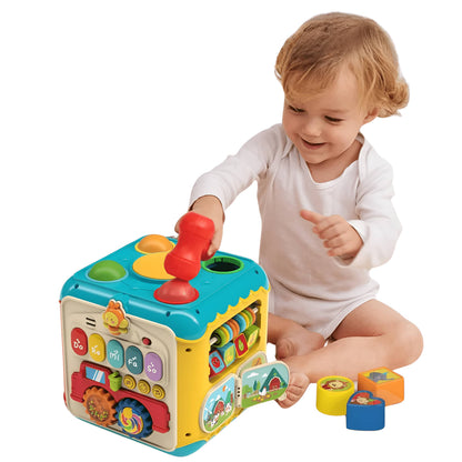 Cubo didáctico musical 6 en 1 - Cubo de actividades 21 cm