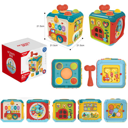 Cubo didáctico musical 6 en 1 - Cubo de actividades 21 cm