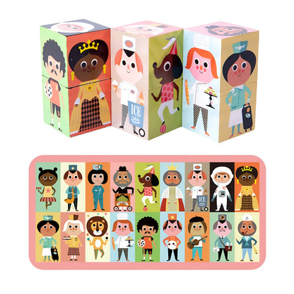 Cubos de profesiones construcción de personajes