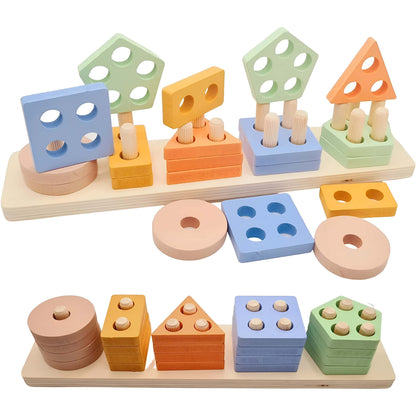 Encaje geometrico Montessori - 30 cm