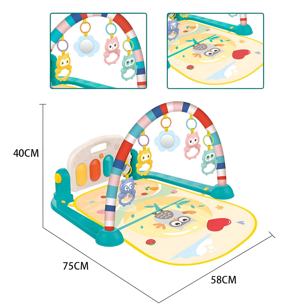 Gimnasio musical de bebé verde