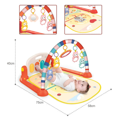 Gimnasio musical de bebé rojo