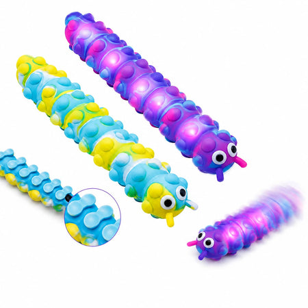 Gusano Pop It con Ventosas y Luz