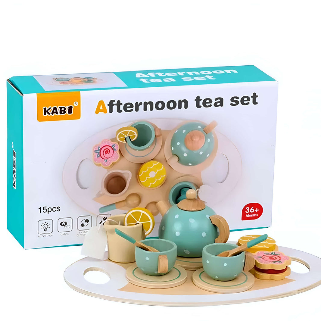 Hora del Té - Set de juguete té, bandeja, y galletas