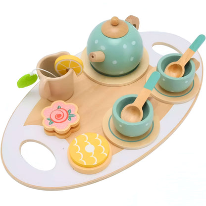Hora del Té - Set de juguete té, bandeja, y galletas