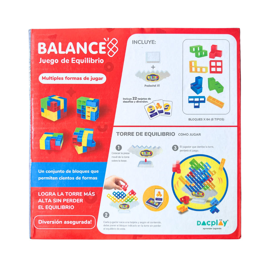 Juego Balance - Torre de Equilibrio -  64 Pcs - En Español