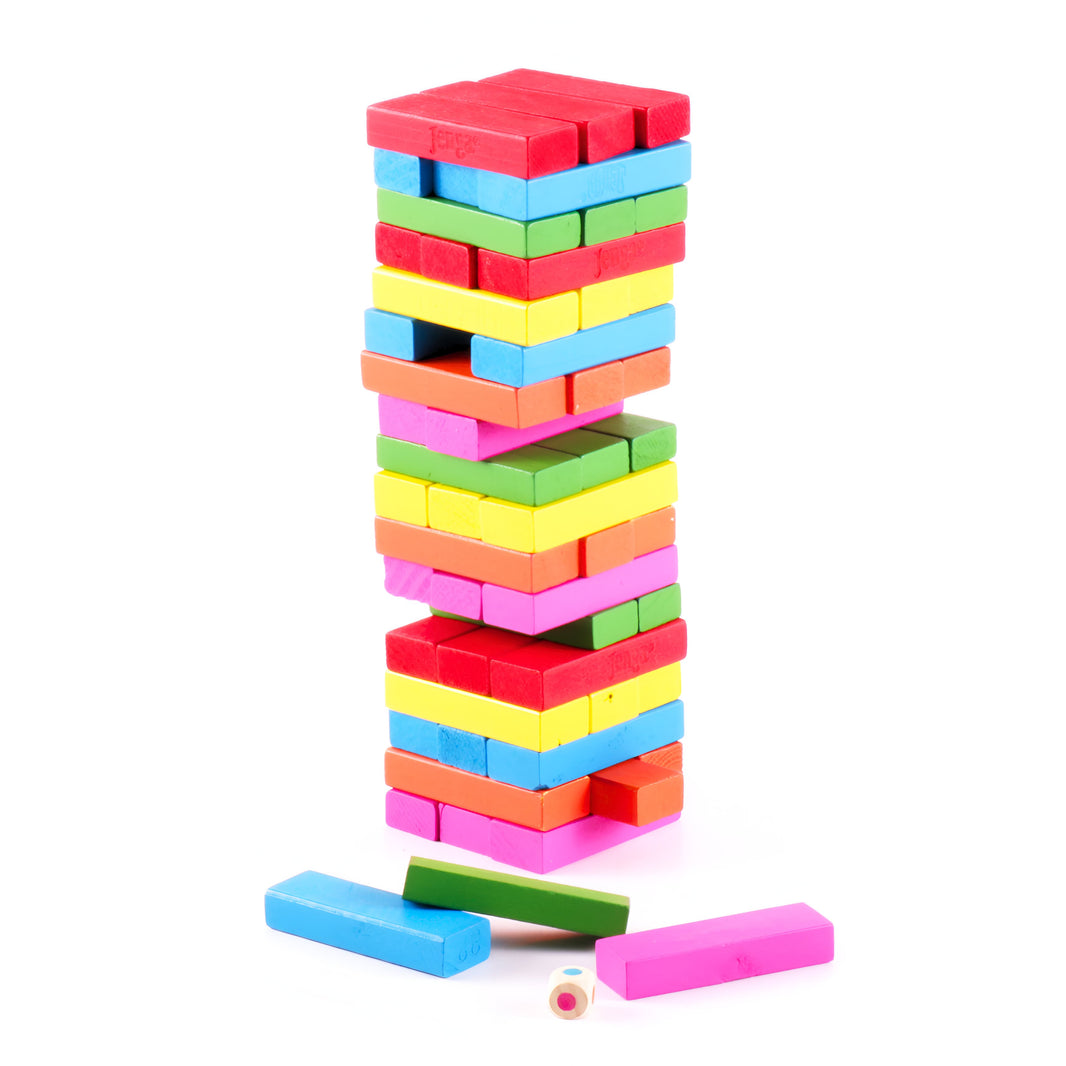 Juego Jenga de madera - Colores