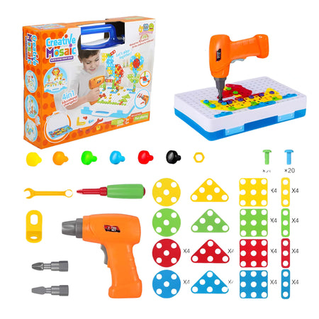 Maleta de construcción creativa con taladro - 237 pcs