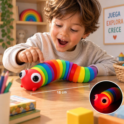 Oruga Sensorial con Luz Articulada