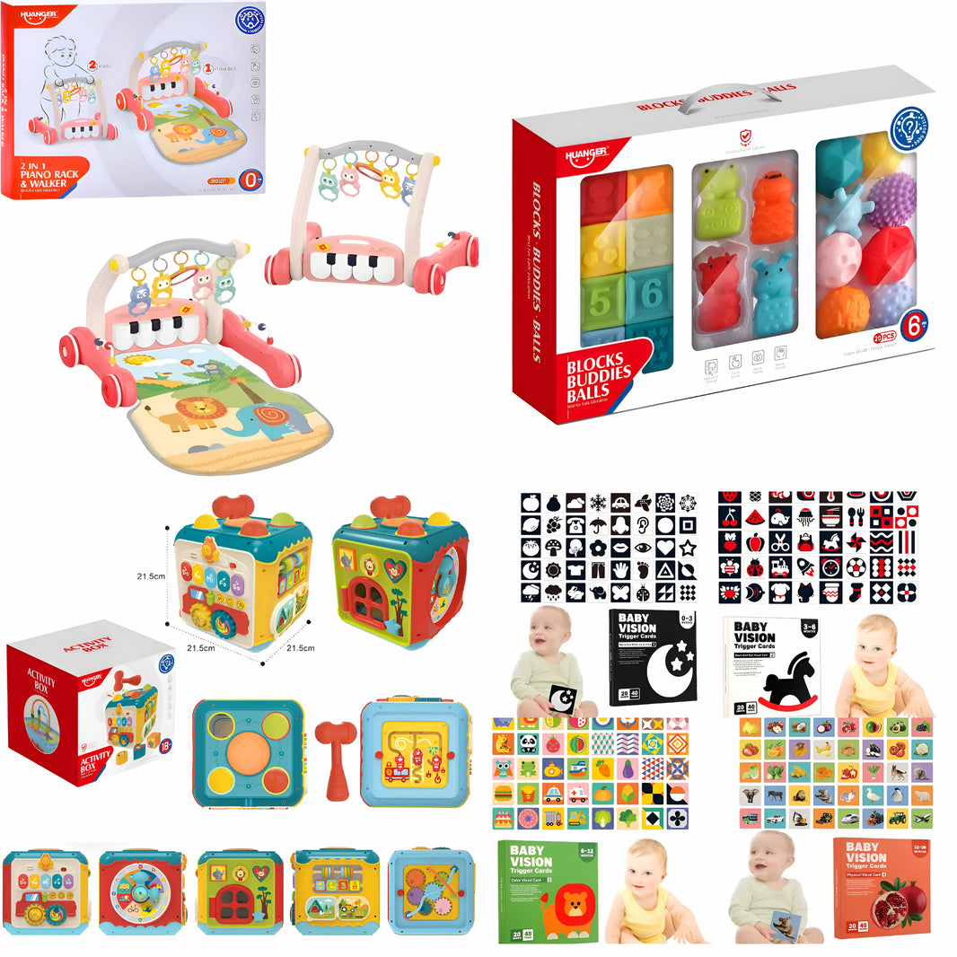 Pack Bebé Premium Rosa - 6 a 24 meses + Set de 4 tarjetas de estimulación GRATIS