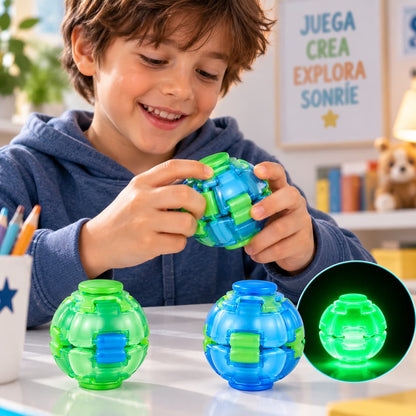 Pelota Antiestrés Spin Rush Luminiscente