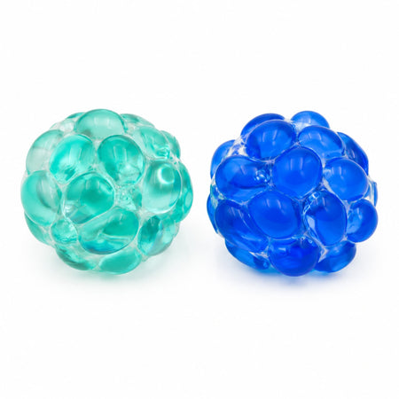 Pelota Sensorial Antiestrés Transparente con Piedras Blandas