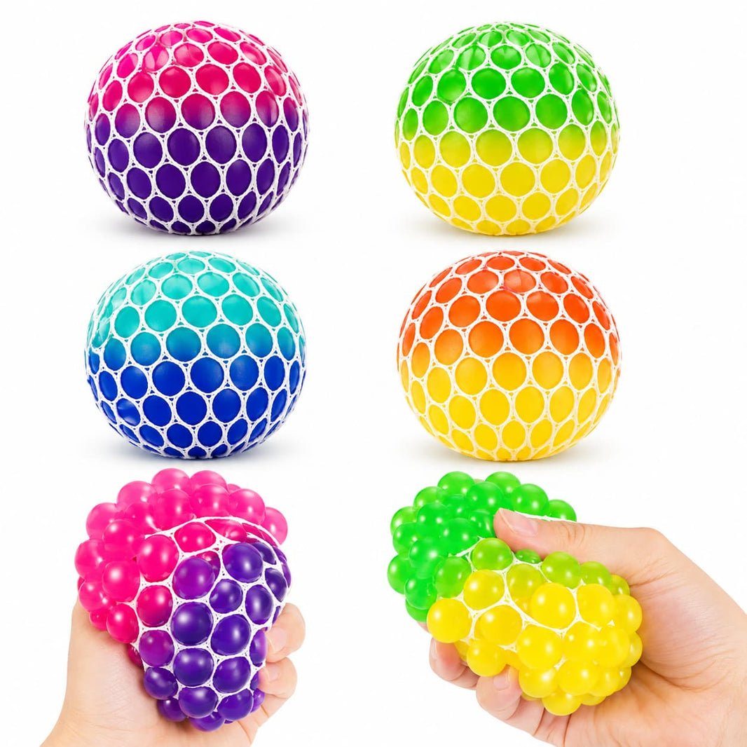 Pelota Viscosa de Malla Antiestrés Bicolor