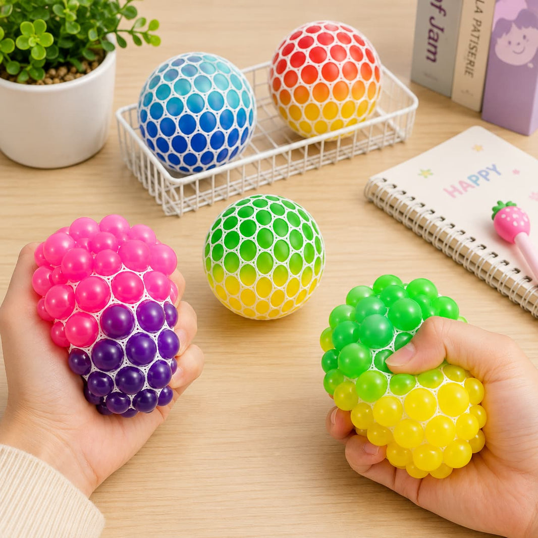 Pelota Viscosa de Malla Antiestrés Bicolor