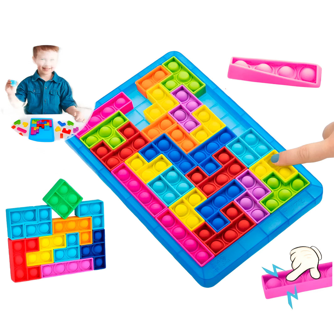 Puzzle Tetris Pop it azul