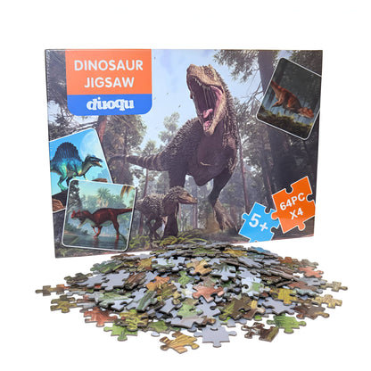 Puzzle 4 en 1 Dinosaurios