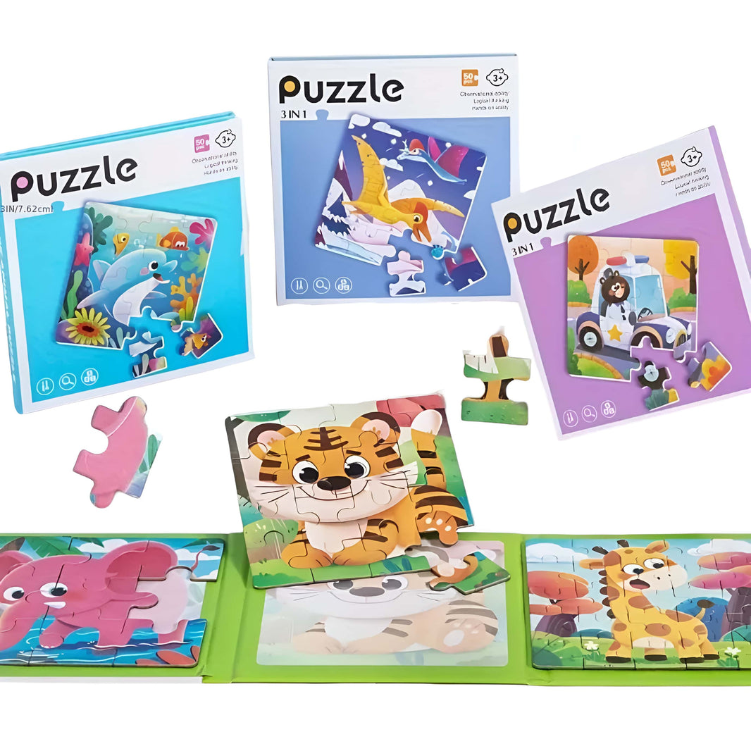 Puzzle infantil 3 en 1 - 50 pcs