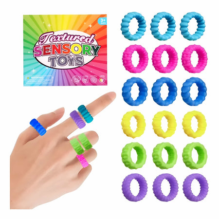 Set de 6 anillos sensoriales antiestrés