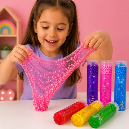 Slime con Glitter y Bolitas