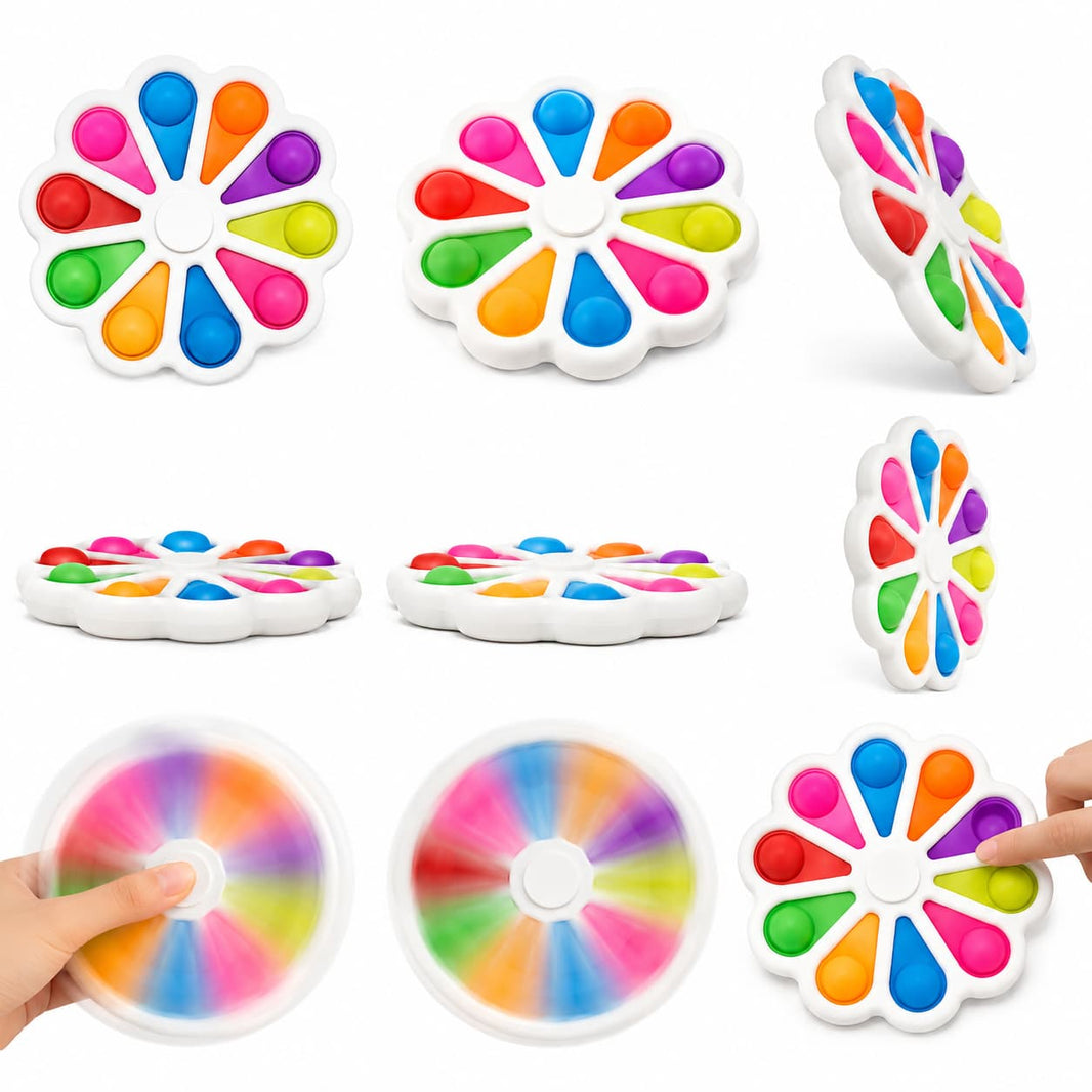 Spinner Gigante 18 cm con burbujas pop it