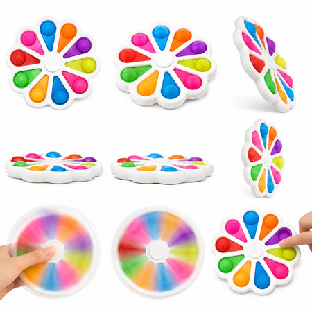 Spinner Gigante 18 cm con burbujas pop it