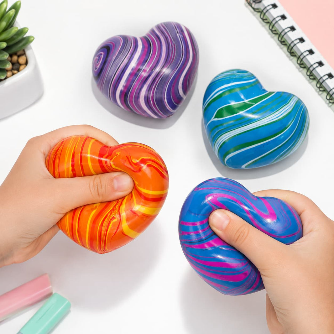 Squishy Corazón Gel Marmoleado