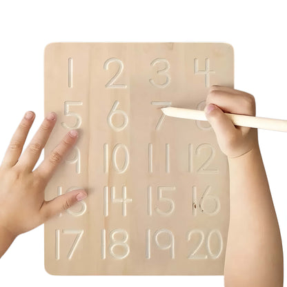 Tablero de grafomotricidad letras y números