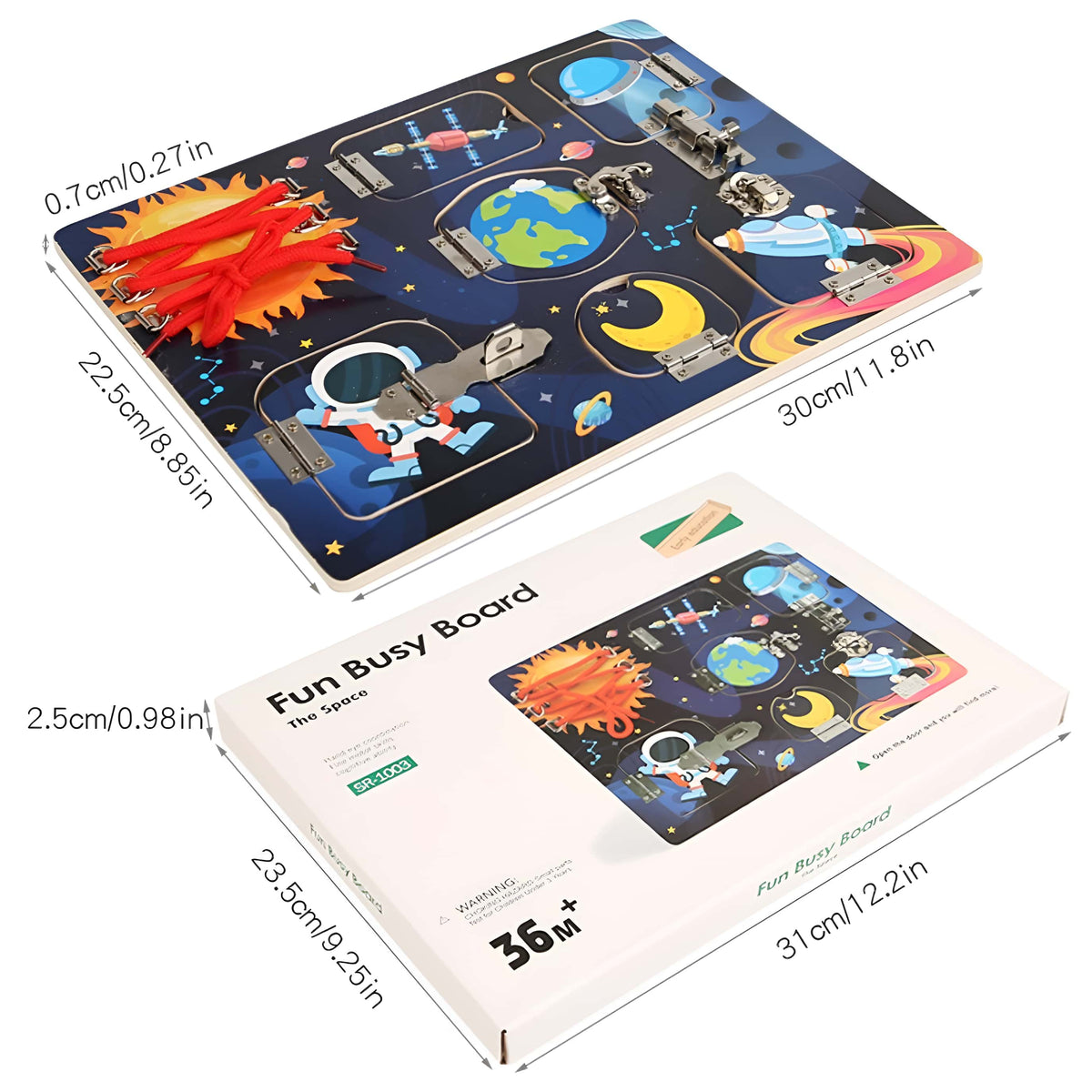 Tablero de actividades sensorial universo