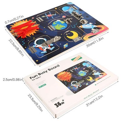 Tablero de actividades sensorial universo