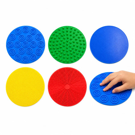 Tapetes sensoriales texturizados antideslizantes - 4 pcs