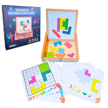 Tetris magnético con patrones y pizarra