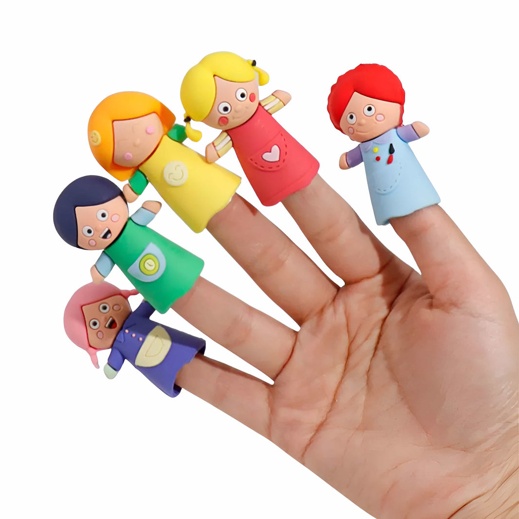 Títeres de silicona para dedos 5 pcs