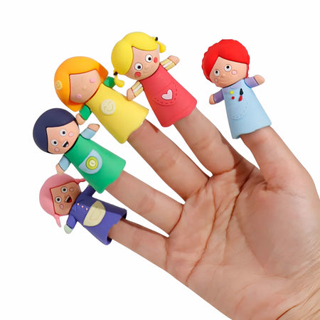 Títeres de silicona para dedos 5 pcs