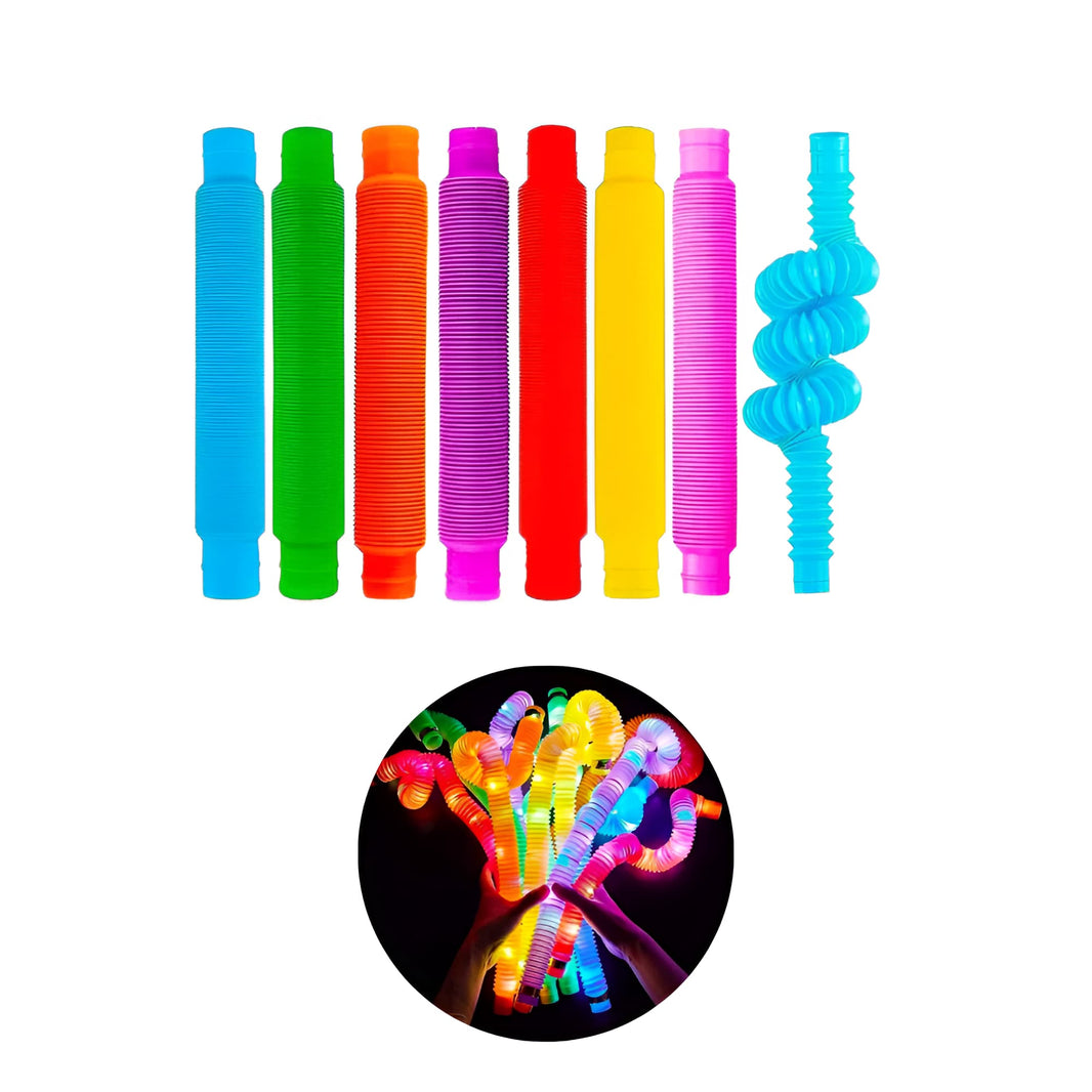Tubo pop it con luz