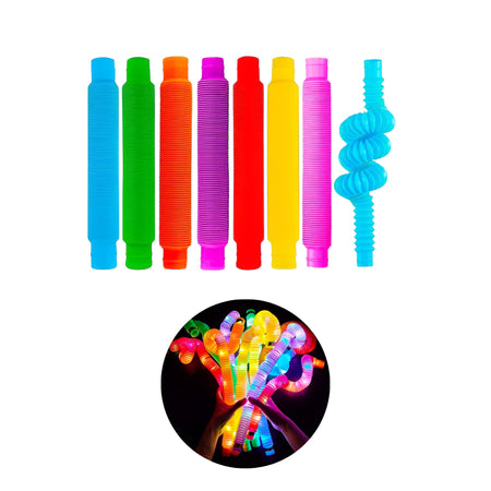 Tubo pop it con luz